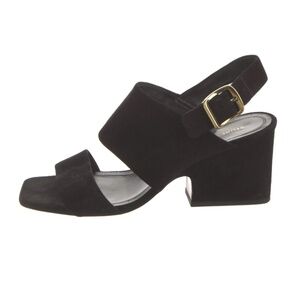 Celine Phoebe Black Suede Slingback Sandal sz 40 | US10